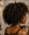 Natural textured hairstyle
